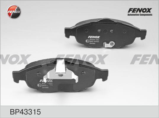 Fenox BP43315 Brake Pad Set, disc brake BP43315