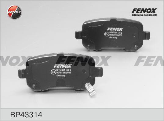 Fenox BP43314 Brake Pad Set, disc brake BP43314