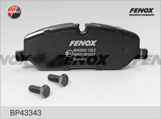 Fenox BP43343 Brake Pad Set, disc brake BP43343