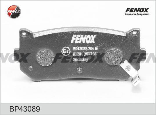 Fenox BP43089 Brake Pad Set, disc brake BP43089