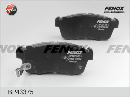 Fenox BP43375 Brake Pad Set, disc brake BP43375