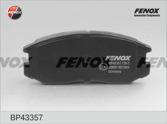 Fenox BP43357 Brake Pad Set, disc brake BP43357