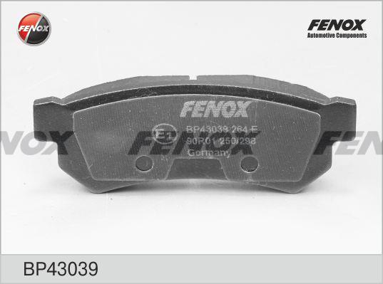 Fenox BP43039 Brake Pad Set, disc brake BP43039