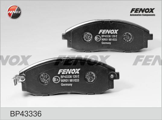 Fenox BP43336 Brake Pad Set, disc brake BP43336