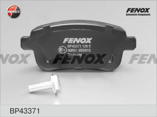 Fenox BP43371 Brake Pad Set, disc brake BP43371
