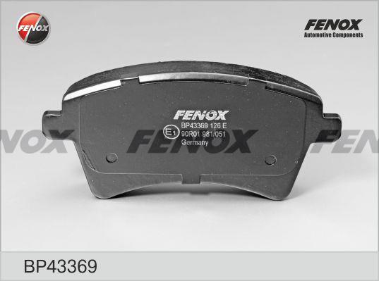 Fenox BP43369 Brake Pad Set, disc brake BP43369