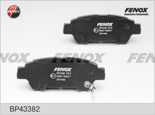 Fenox BP43382 Brake Pad Set, disc brake BP43382