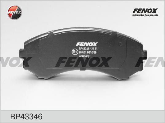 Fenox BP43346 Brake Pad Set, disc brake BP43346