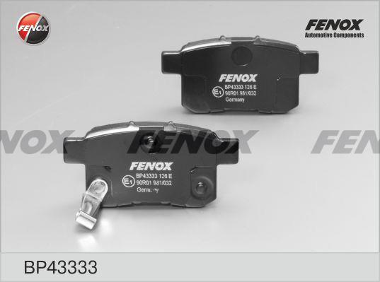 Fenox BP43333 Brake Pad Set, disc brake BP43333