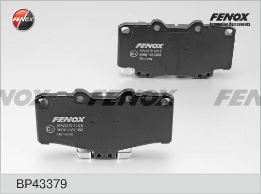 Fenox BP43379 Brake Pad Set, disc brake BP43379
