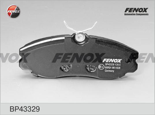 Fenox BP43329 Brake Pad Set, disc brake BP43329
