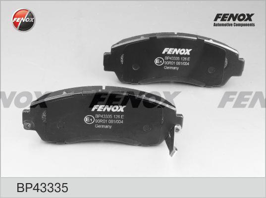 Fenox BP43335 Brake Pad Set, disc brake BP43335