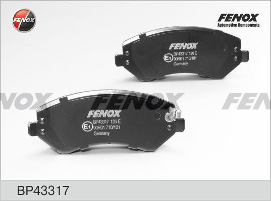 Fenox BP43317 Brake Pad Set, disc brake BP43317
