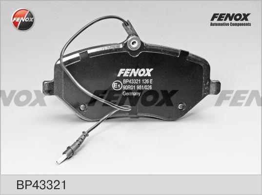 Fenox BP43321 Brake Pad Set, disc brake BP43321