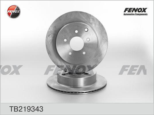 Fenox TB219343 Rear ventilated brake disc TB219343