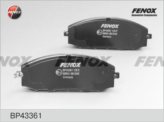 Fenox BP43361 Brake Pad Set, disc brake BP43361