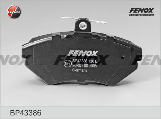 Fenox BP43386 Brake Pad Set, disc brake BP43386