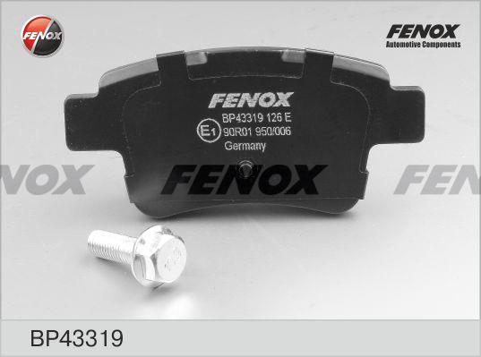 Fenox BP43319 Brake Pad Set, disc brake BP43319
