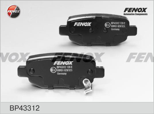 Fenox BP43312 Brake Pad Set, disc brake BP43312
