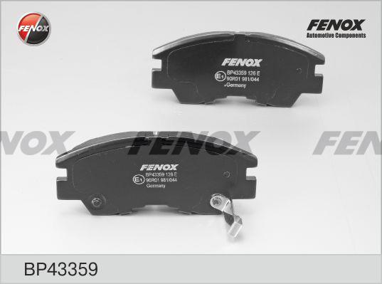 Fenox BP43359 Brake Pad Set, disc brake BP43359