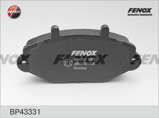 Fenox BP43331 Brake Pad Set, disc brake BP43331