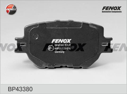 Fenox BP43380 Brake Pad Set, disc brake BP43380