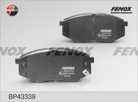 Fenox BP43339 Brake Pad Set, disc brake BP43339