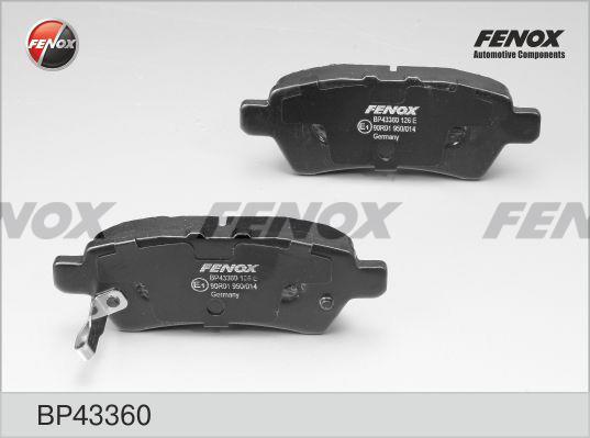 Fenox BP43360 Brake Pad Set, disc brake BP43360