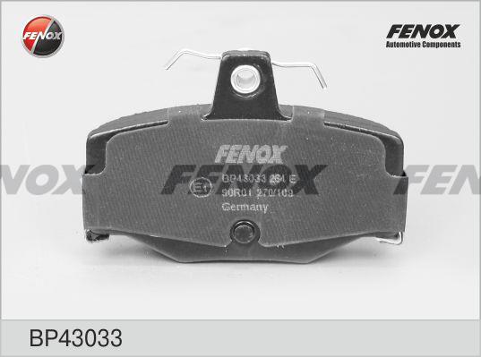Fenox BP43033 Brake Pad Set, disc brake BP43033