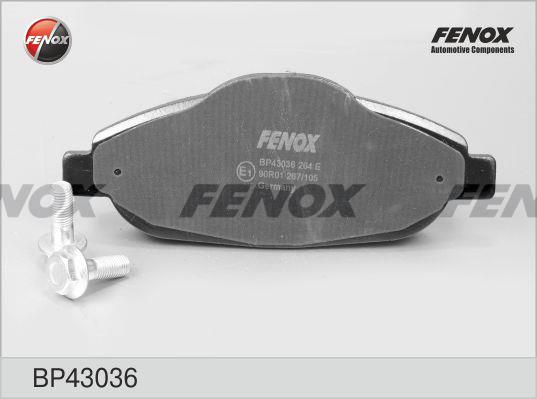 Fenox BP43036 Brake Pad Set, disc brake BP43036