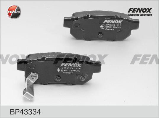 Fenox BP43334 Brake Pad Set, disc brake BP43334