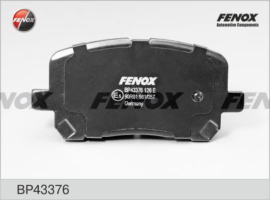 Fenox BP43376 Brake Pad Set, disc brake BP43376