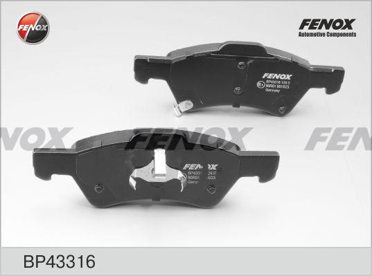 Fenox BP43316 Brake Pad Set, disc brake BP43316