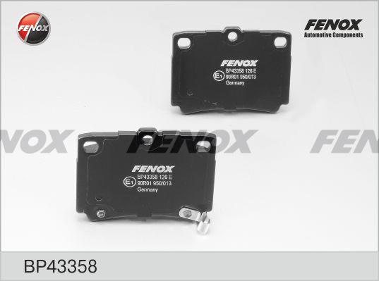 Fenox BP43358 Brake Pad Set, disc brake BP43358