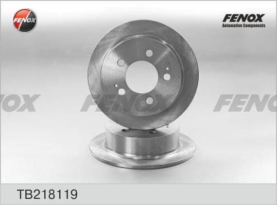 Fenox TB218119 Rear brake disc, non-ventilated TB218119