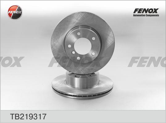 Fenox TB219317 Front brake disc ventilated TB219317