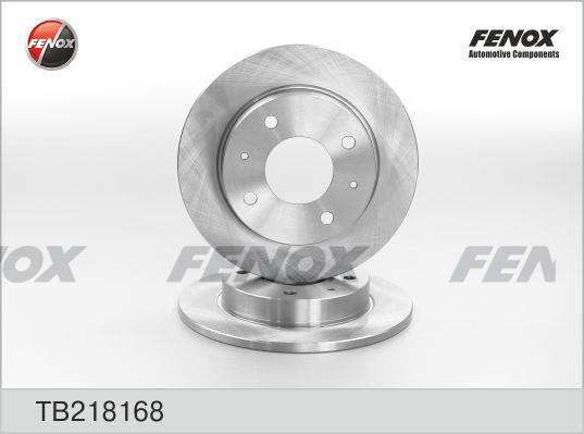 Fenox TB218168 Rear brake disc, non-ventilated TB218168