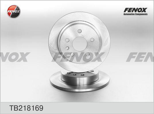 Fenox TB218169 Rear brake disc, non-ventilated TB218169