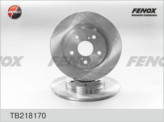 Fenox TB218170 Rear brake disc, non-ventilated TB218170
