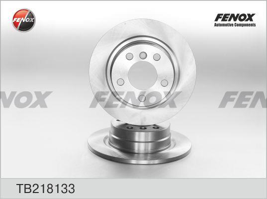 Fenox TB218133 Rear brake disc, non-ventilated TB218133