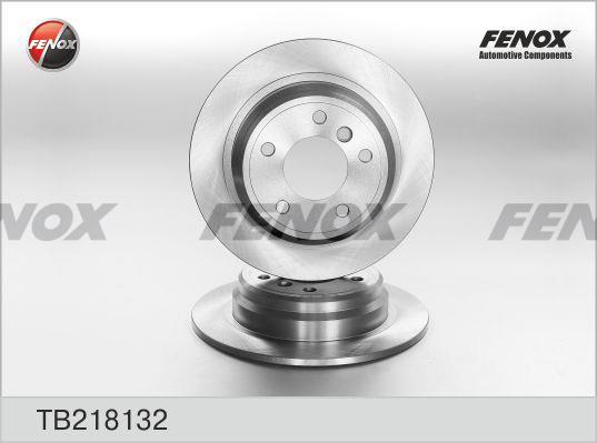 Fenox TB218132 Rear brake disc, non-ventilated TB218132