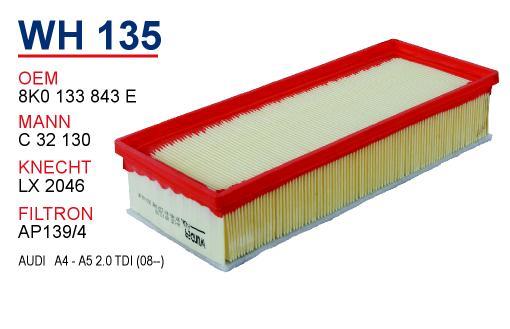 Wunder WH135 Air filter WH135