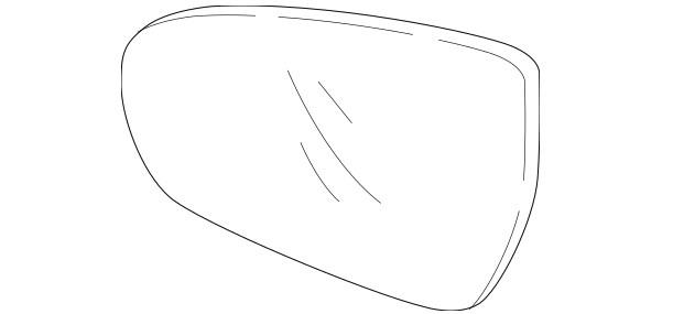 87611D3100 Hyundai/Kia Wing mirror glass Heated Left