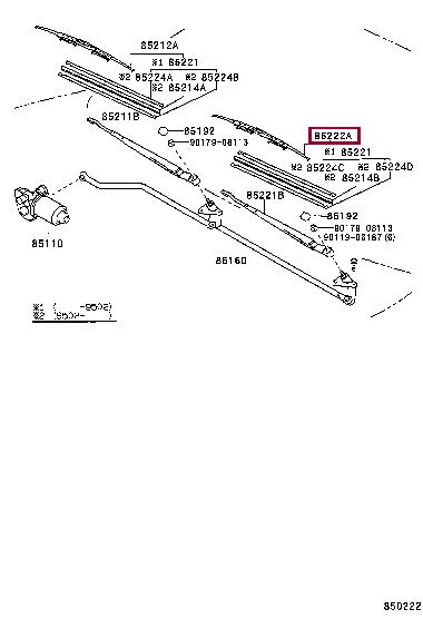 Toyota 85222-04011 Wiperblade 8522204011