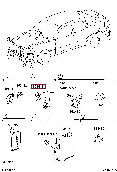 8934150050B3 Toyota Parking sensor