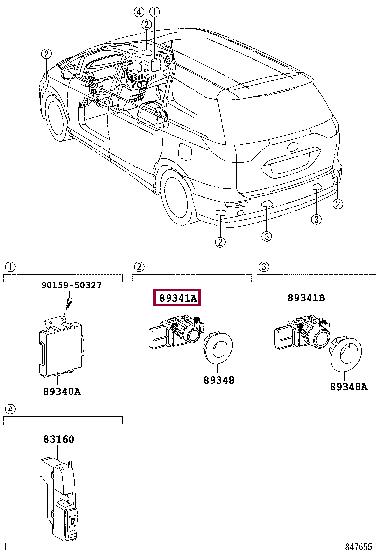 8934128461B0 Toyota Parking sensor