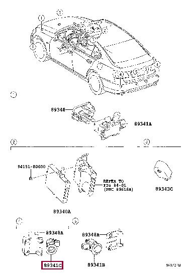 8934130010B3 Toyota Parking sensor