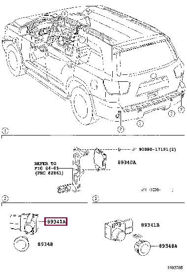 8934133160A1 Toyota Parking sensor