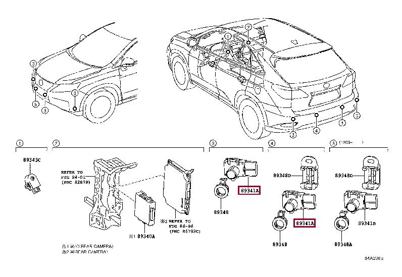 8934133210C2 Toyota Parking sensor
