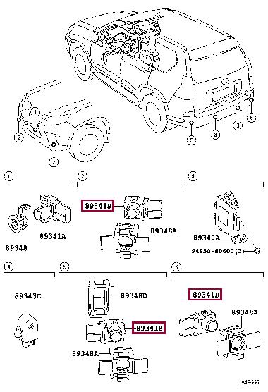 8934160040A0 Toyota Parking sensor